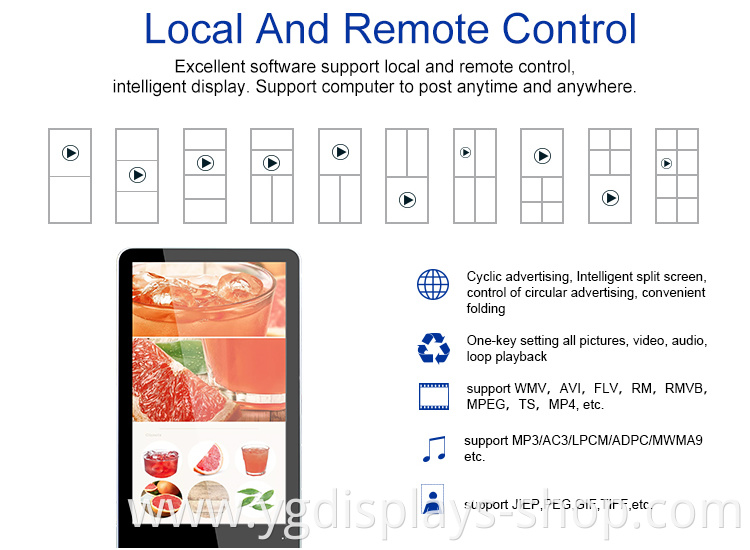 43 inch digital lcd signage